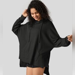 SOLD SOLD SOLD NWT Halara Oversized Waffle Sweatshirt Hoodie Black Large